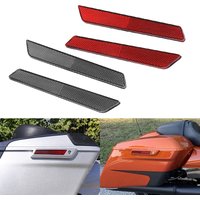 Motorcycle Reflector Hard Saddlebag Latch Covers ABS Plastic For Harley Touring Road King Road Glide Street Glide 2014-up