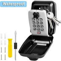 Waterproof Wall Mounted Key Safe Box Metal Anti-theft Combination Password Lock Key Storage Homestay Office Home Indoor Outdoor