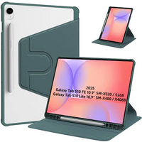 For Samsung Galaxy Tab S10 Lite/S10 FE 10.9inch 2025 Acrylic Stand 360 Rotation Cover with Pencil Slot Tablet Case SM-X400/X406B