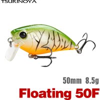 TSURINOYA 50F Kurbelköder, Angelköder, Zauberer, 50 mm, 8,5 g, flacher Bereich, schwimmende Kurbel, künstliche harte Basts, Hechtbarschmodell