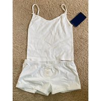 Bow White Tank Shorts Pajama Set Summer Lace Trim V-neck Slim Crop Top+Straight Short Pant Cotton Home 2 Piece Sets Woman Outfit
