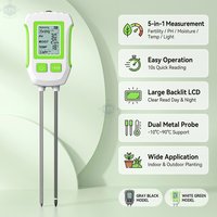 5 in 1 Digital LCD Soil Tester PH Moisture Temperature High Accuracy Soil Meter with Backlight for House Plants Garden Lawn Farm
