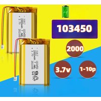103450 2000mAh Polymer Lithium Battery 3.7V Li-polymer Batteries for Power Bank DIY GPS Camera Navigator Beauty Instrument Fan