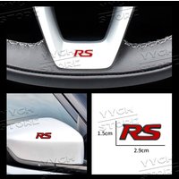 3d Metal RS Badge Decal Car Steering Wheel Emblem For Ford Focus MK2 MK3.5 MK4 Kuga Puma Fiesta ST Sticker Accessories