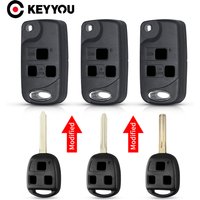 KEYYOU Remote Car Key Shell Case For Toyota Yaris Carina Corolla Avensis Fob Modified Folding Flid Key TOY47 TOY48 TOY43 Blade