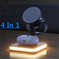 Chargeur sans fil magnétique 3 en 1 pour Magsafe iPhone 12 13 14 15 16 17 Pro Max Apple Watch Airpods Pro Station de charge rapide