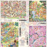 Kawaii The habitat of flowers 3D Wacky Worlds Landscape Sticker DIY Pocket Cabin Scene festival gift