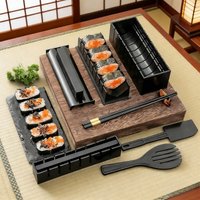 3Pcs Japanese Sushi Making Kit | 2 Shapes DIY Sushi Roll Rice Mold Beginner Home Bento Kitchen Gadgets Accessories