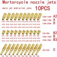 Pack of 10pcs Carburetor Main Jet Kit with Slow Pilot Jet Set Replacement Fit for NSR KSR PWK PWM Keihin OKO CVK Carb Parts