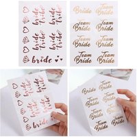 Golden Party Tattoo Stickers Waterproof Temporary Hot Stamping Sticker Creative Exquisite Wedding Bride Stickers