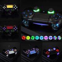 eXtremeRate Multi-Colors Luminated D-pad Thumbstick Trigger Face Buttons DTFS (DTF 2.0) LED Kit for ps4 Slim Pro Controller