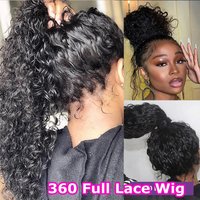 360 Full Lace Wig Invisible Strap 250 Density Precut 360 HD Lace Front Wig Deep Curly Hidden Strap Glueless Wig Human Hair Wig