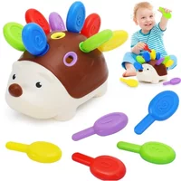 1-4 Year Old Sensory Hedgehog Toys Montessori Fine Motor Toys, Preschool Education Sensory Travel Toys For Young Children