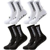 4Pair Men Women Non Slip Grip Socks for Football Basketball Baseball Rugby Soccer Cycling Running Tennis Skateboard Breathable