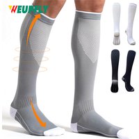 1Pair Compression Socks for Men & Women 20-30 mmHg Knee High Nurse Pregnant Running Medical and Travel Athletic