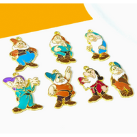 10 pcs Cartoon Charm Pendants Enamel Craft, Perfect for DIY Earrings, Bracelets, Neck