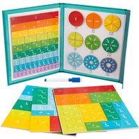 Dzieci ułamki magnetyczne nauka zabawki matematyczne drewniany zestaw książek o ułamkach parafialne pomoce nauczycielskie nauka arytmetyczna zabawki