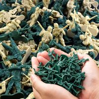 72/100pcs 1.97inch Plastic Soldier Figurine Green/Sand Color Army Operation Doll Sand Exercise Model Gifts Collection YMY