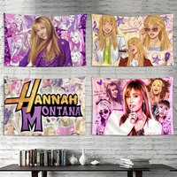 H-Hannah M-Montana Flags Suitable For Party Club Outdoor Interior Wall Decoration Banner Fans Gift