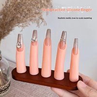 5Pcs Silicone Nail Practice Finger Set Magnetic Non Magnetic Nail Art Extension Training Tool