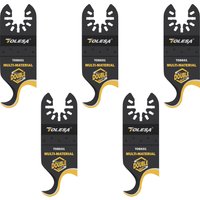 TOLESA 5PCS Oscillating Multi tool Hook Knife Blade, Multitool Saw Blades for Cutting Soft Materials Roofing Shingles Carpet