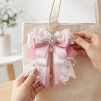 Cute Anime Ita Bag Accessories Convenient Multi-layered Bow Double Layer Ribbon Bow Pendant Handmade Craft Rhinestone