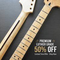 Manche de guitare électrique ST durable à tête large, 22 frettes, manche en érable, échelle 255, avec tige de tension