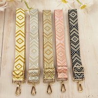 Fashionable light luxury shoulder strap with diamond shaped adjustable strap, portable and replaceable luggage accessories