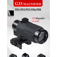 E*t*ch 558 553 G33 Red Green Dot Sight Holographic Flip 3X Magnifier Optics Reflex Sights Scope Collimator Hunting Accessories