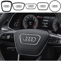 Car Steering Wheel Logo Cover For Audi A6L A5 Q7 A8 A3 Q3 A4L A8L Q5L Q8 SQ5 Q5 E-TRON A7 A7L Q6 Q8 Auto Accessories