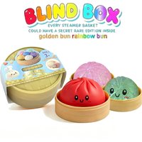 Colorful Smiley Face Simulation Steaming Basket Big Baozi Kneading Toy with Music Cute Slow Rebound Malt Sugar Baozi Kneading