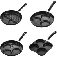 3/4 Hole Frying Pot Pan Non Stick Heart Shaped Pancake Steak Pan Breakfast Maker Cooking Egg Burger Pans Gas Induction Cooker