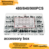480/840/900PCS TO-92 Transistor Kit assortment box BC547 BC327 BC337 2N2222 3904 3906 C945 S8050 S8550 set electronics Kit .