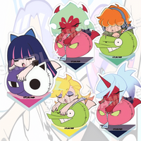 Anime Panty & Stocking 10cm Acrylic Stand, Easter desktop decor for home & office, gift for anime fans keychain