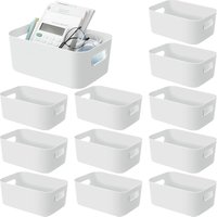 Storage Bins Basket with Handles Toy Organizers and Storage Bins for Home Cupboard Kitchen Bathroom Office Pantry Organization.