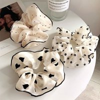 1/3 Pcs Minimalist Sweet Fabric Hair Ties for Women Girls Floral Polka Dot Printed Hair Scrunchies Elastic Accessories Wholesale