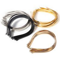 5pcs Metal Ultra-Thin Headband Bases, Solid Color Thin Headbands for DIY Crafts, Simple Hair Accessories for Weddings or Parties