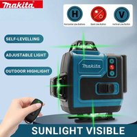 100% New Makita 18V 6Ah Battery 6Lines laser levels High-precision Portable 360 Green Beam Horizontal Vertical Instrument%