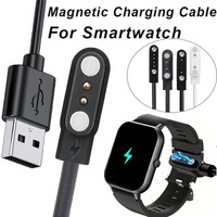 2 Pins 4 Pins Smartwatch Dock Charger Adapter USB Charging Cable Cord for Smart Watch Power Charge Wire Accessories