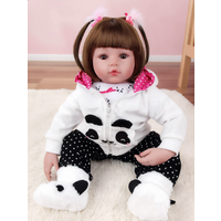 Reborn Dolls - 24 Inches Handmade Lifelike Baby Dolls Girl Soft Cloth Body with Feeding Kit, Like a Real Baby