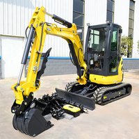 China LANDWARD Excavator 2.5 Tons Mini Excavator With Attachments Yanmar Diesel Engine Euro 5 Farm Excavator 2 Tons Customized