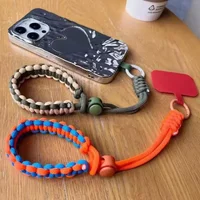 Cute Braid Mobile Phone Lanyard Anti-loss Short Wrist Band Pendant Fashion Hanging Strap Candy Colors Rope Chain