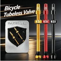 AliExpress NONE RACEDUEL Bicycle F/V Presta Valves 44MM 60MM 80MM Road Bicycle Tubeless Rim Valve Aluminum Alloy MTB Gravel Road Tire Valves