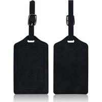 Fashion Leather Luggage Tag Travel Portable Baggage Label with Signature Paper Universal Boarding Tags Men Women