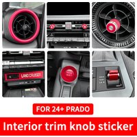 For Toyota Land Cruiser Prado 2024-2026 Car Interior Central Control Knob Decoration Sticker Trim Cover Auto Accessories