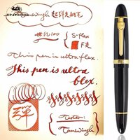 Jinhao Luxury 159 Fountain Pen Flex Nib High Quality Metal Inking Pens for Office School Supplies Stationery Pens for Writing