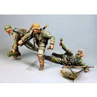 1/35 resin soldier model GK - German soldier (3 figures) - unassembled and unpainted DIY kit - 1213R