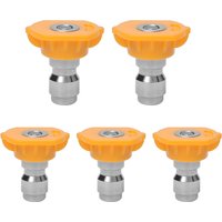 Pressure Washer Sprayer Nozzle Tip 1/4" Quick Connect Yellow 15 Degree Nozzle Pressure Washer Accessories 4000 Psi 5 Pack
