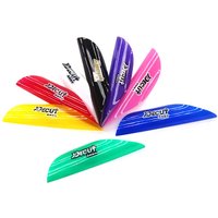 50pcs Archery 1.56inch 1.75inch 2inch Right Wing Spin Vanes DIY Arrow With Sticker Tape Spiral Feather Arrow Accessories