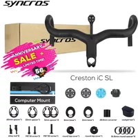 AliExpress syncros Syncros Creston IC SL Carbon Cockpit Fully Internal Cable Road Bicycle Handlebar Di2 Matte Black Integrated Carbon Handlebar